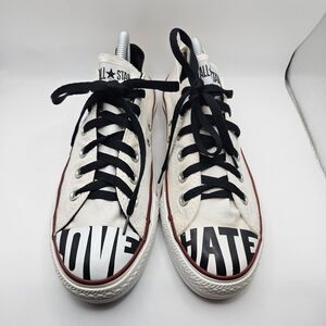 Converse All Star Unisex Love Hate Canvas Sneaker Skate Alternative M8 W10 READ